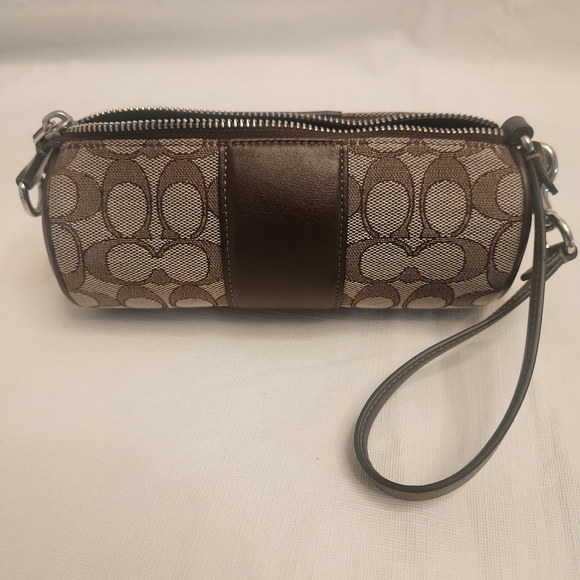 Coach Brown and Tan Wristlet - Picture 3 of 7